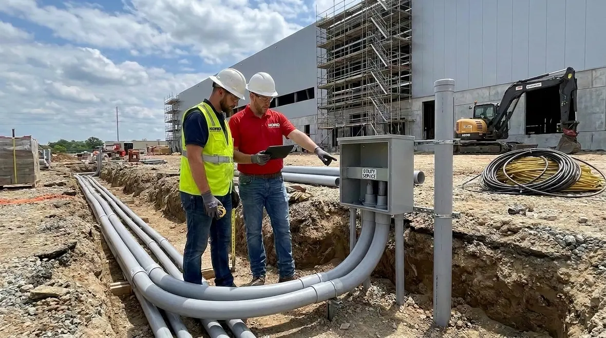 NEC underground service installation