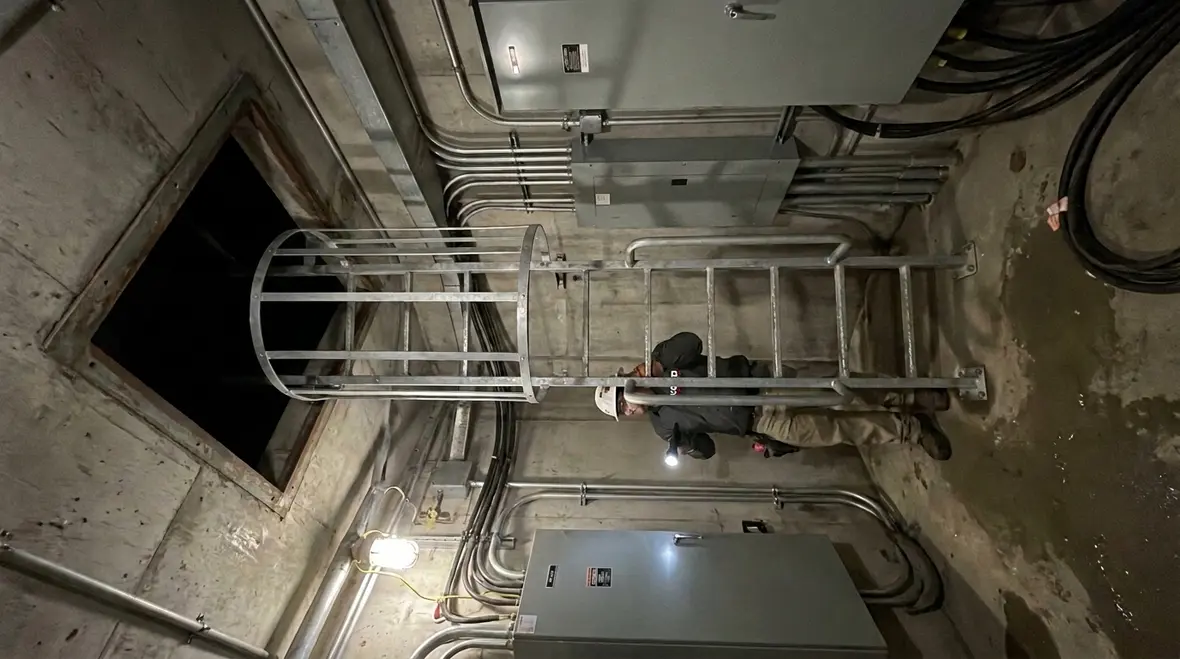 NEC vault tunnel fixed ladders