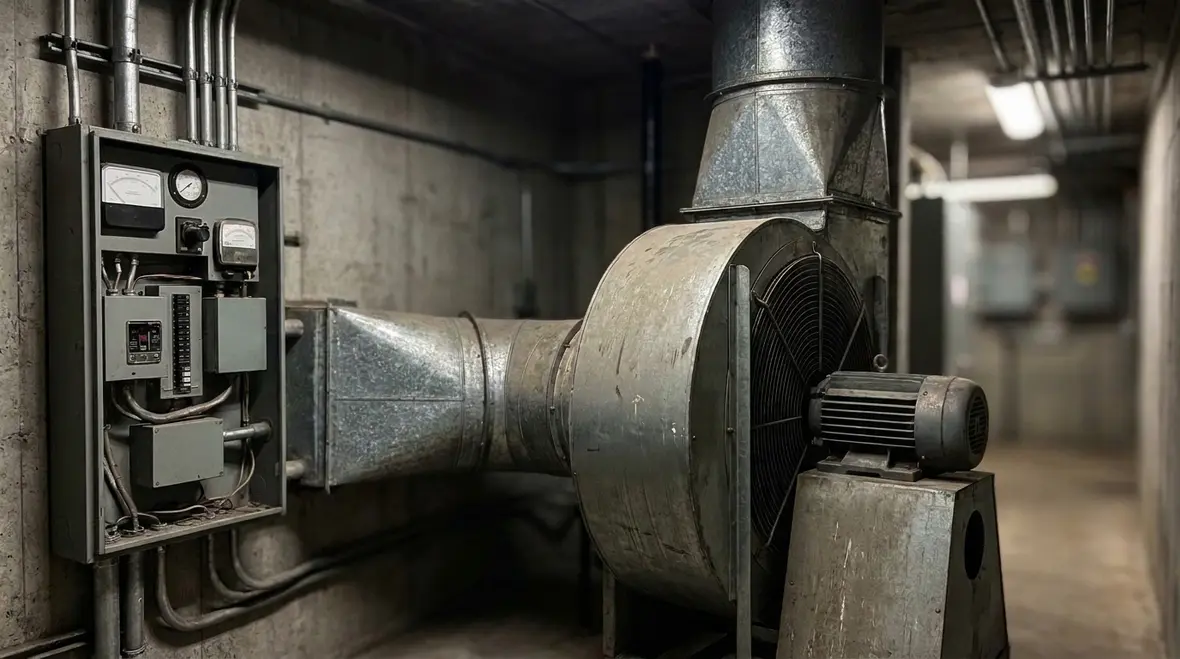 Engineers reviewing NEC vault and tunnel ventilation airflow paths