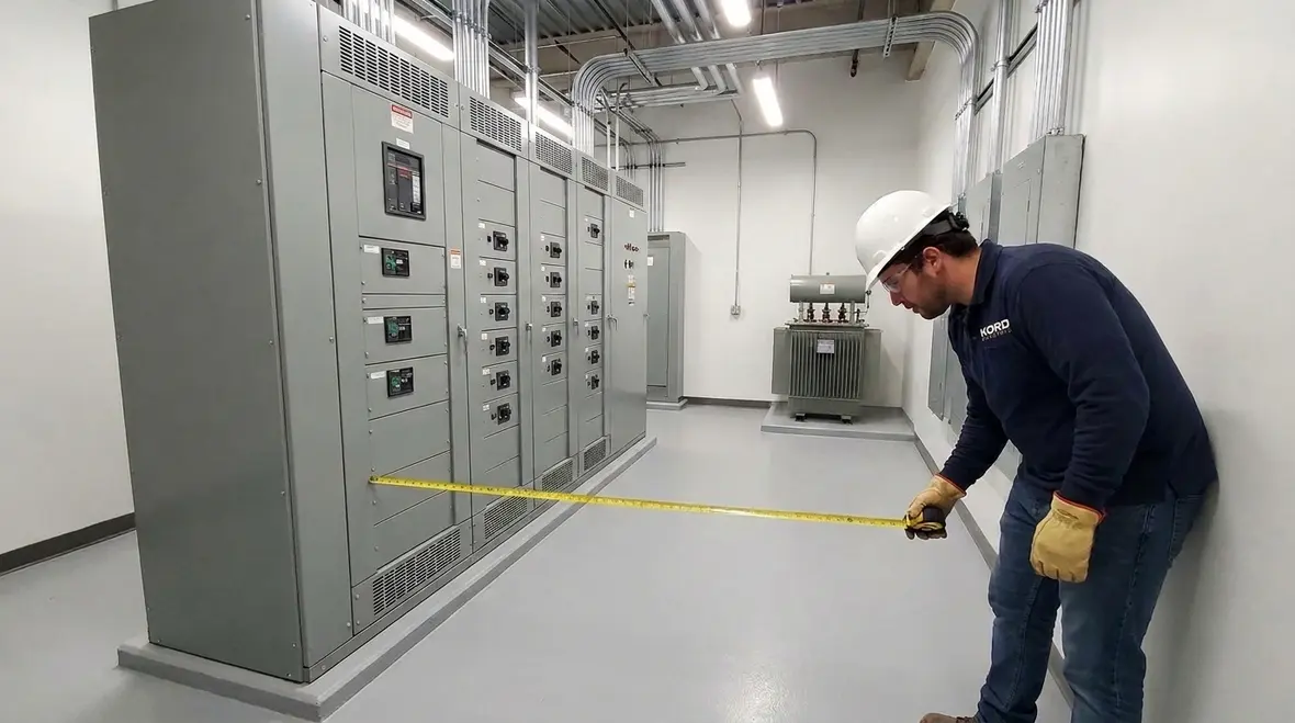 NEC working space equipment clearances