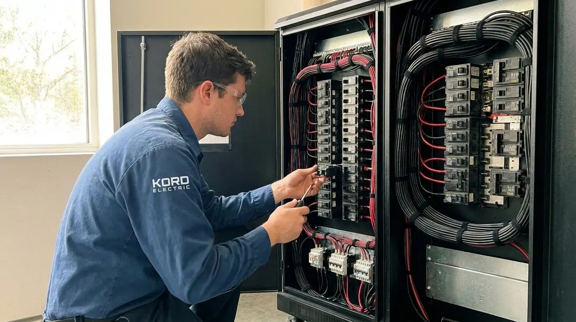 Commercial audio rack with NFPA 70 Section 640.5 audio equipment protection applied