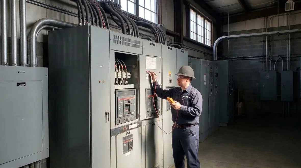 IT equipment bonding conductors installed in a commercial data room