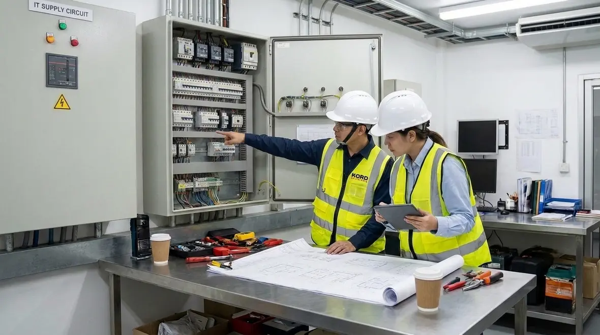 Commercial electrical team planning NFPA 70 Section 645.6 IT supply circuits layout