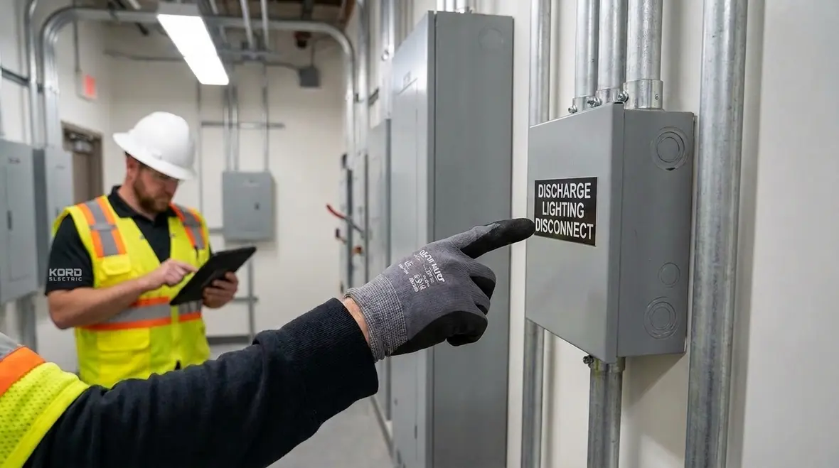 NFPA 70 Section 660.6 discharge lighting disconnect