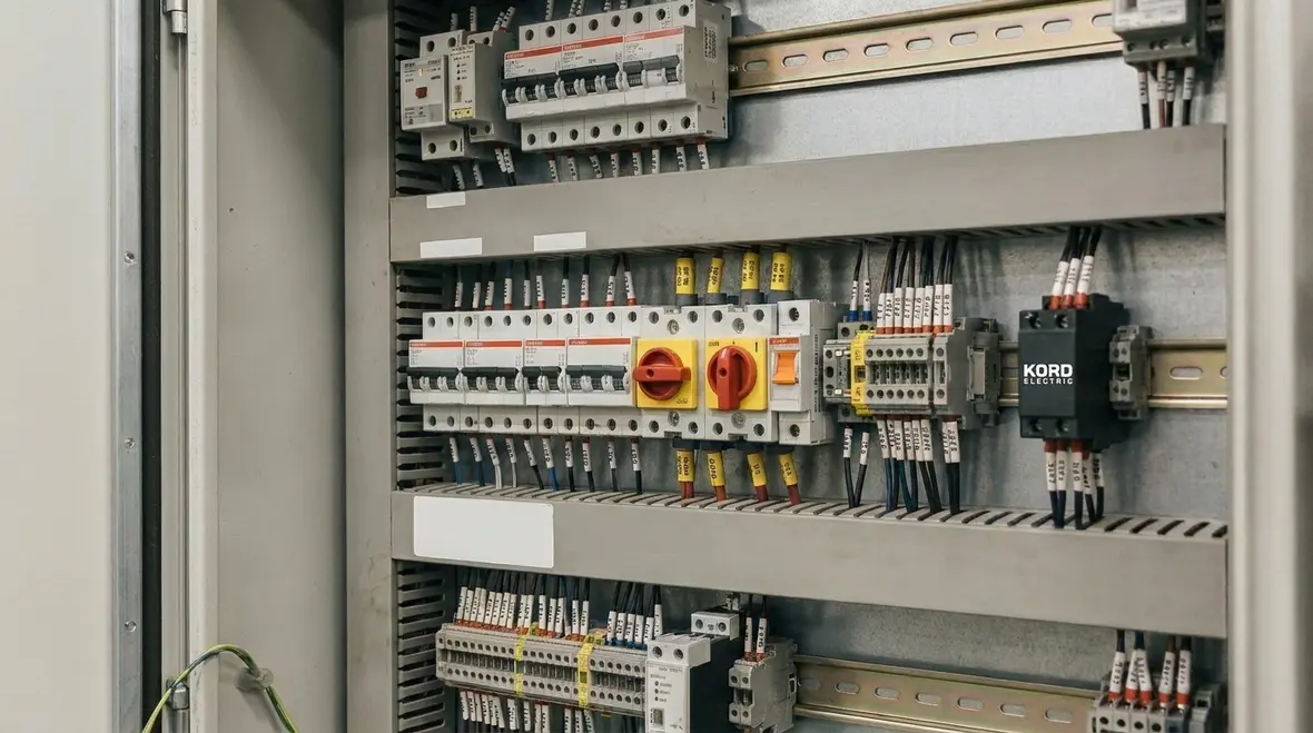Dielectric heating control equipment and conductors arranged to meet NEC requirements