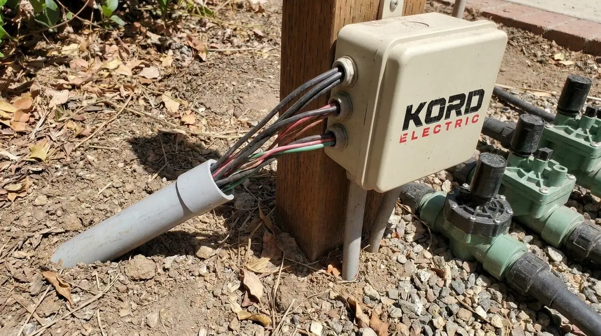 Underground and above-ground irrigation wiring methods diagram