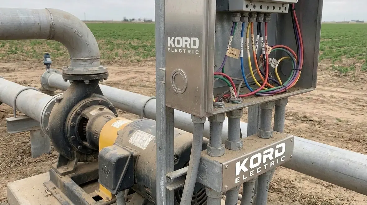 Irrigation pump equipment room in a commercial facility