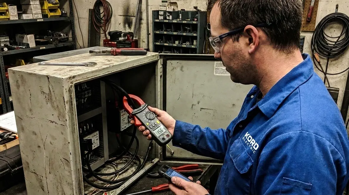 Electrical panel with irrigation motor protection and labeling