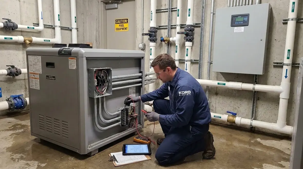 NEC Section 680.28 pool gas water heater