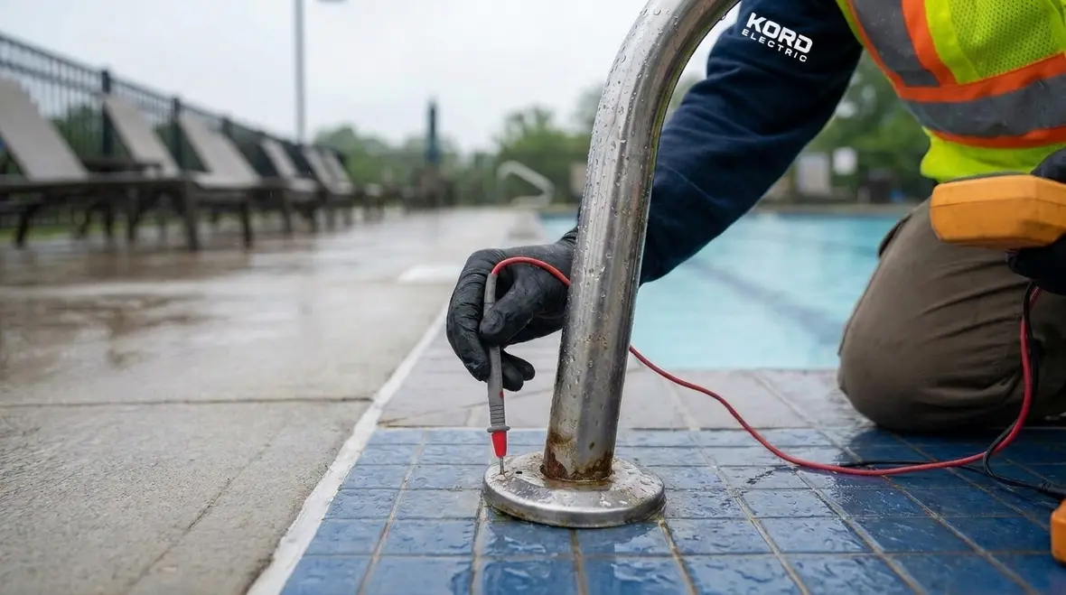 Electrical panel and GFCI protection dedicated to commercial wading pool circuits