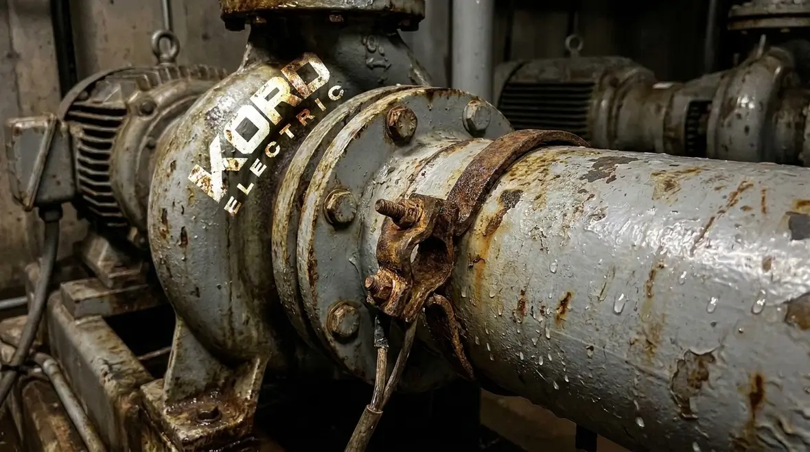 Commercial fountain installation with properly grounded electrical equipment