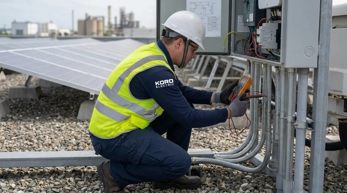 Fire mitigation features integrated with commercial PV station electrical equipment