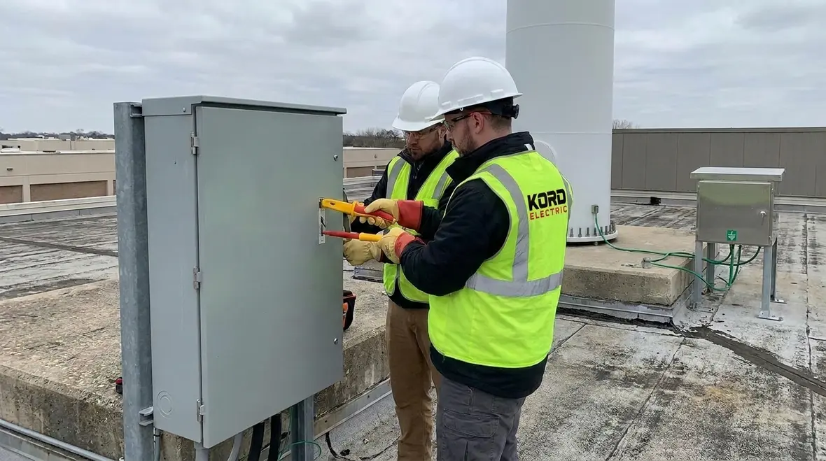 Commercial wind turbine disconnects and grounding layout designed for safe maintenance