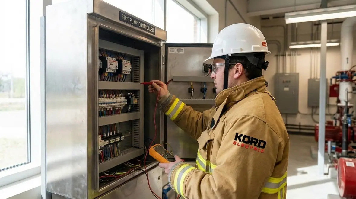 Fire pump electrical equipment installed to meet NFPA 70 Section 695.1 requirements