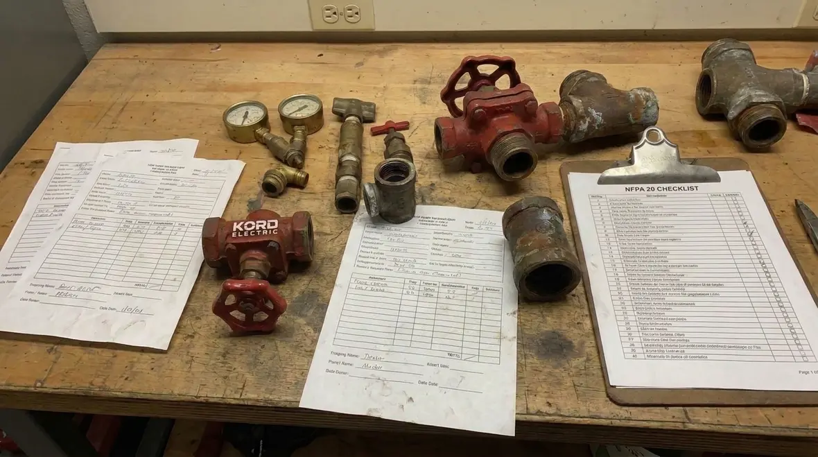 Reconditioned fire pump controller and electrical connections inspected for NFPA 70 compliance