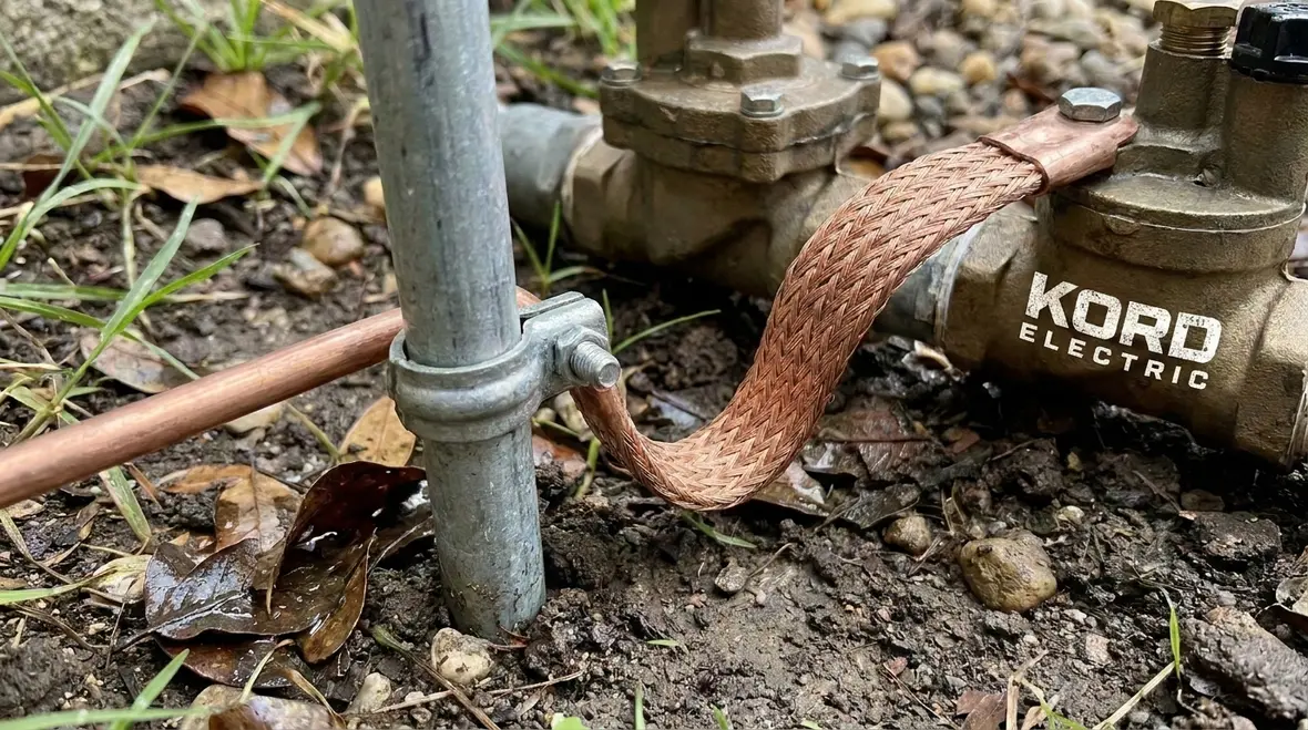 Irrigation control station in a landscaped commercial property