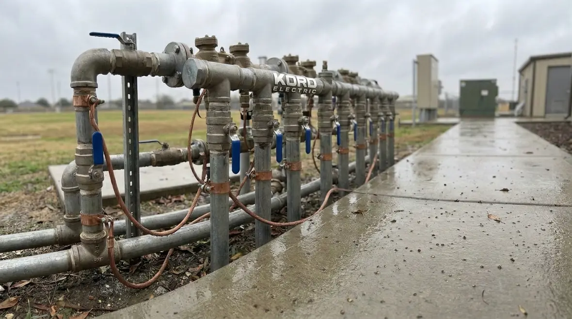 Bonded irrigation pump and controller installation on a commercial site