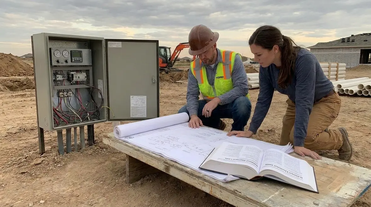NEC codebook and commercial site plans used for irrigation electrical design