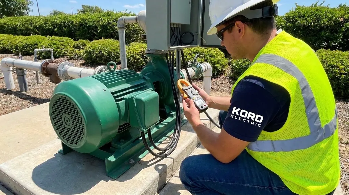Commercial irrigation motor control panel designed to NEC standards