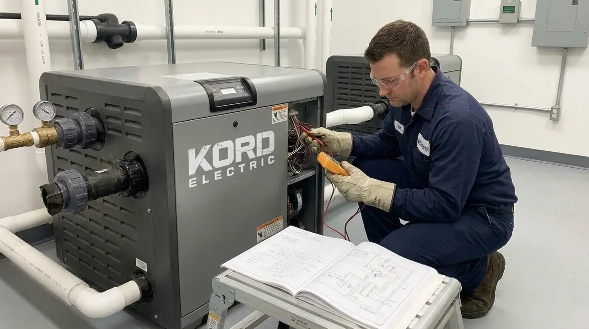 Conduit runs and wiring methods for commercial pool heater equipment