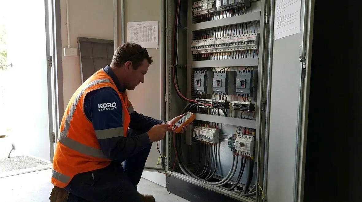 Commercial pool electrical system with compliant wiring and lighting