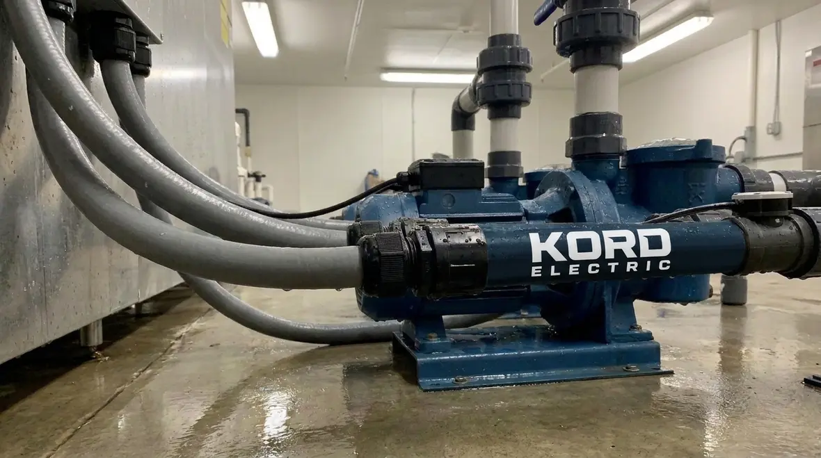 Kord Electric technicians verifying immersion pool wiring protection devices