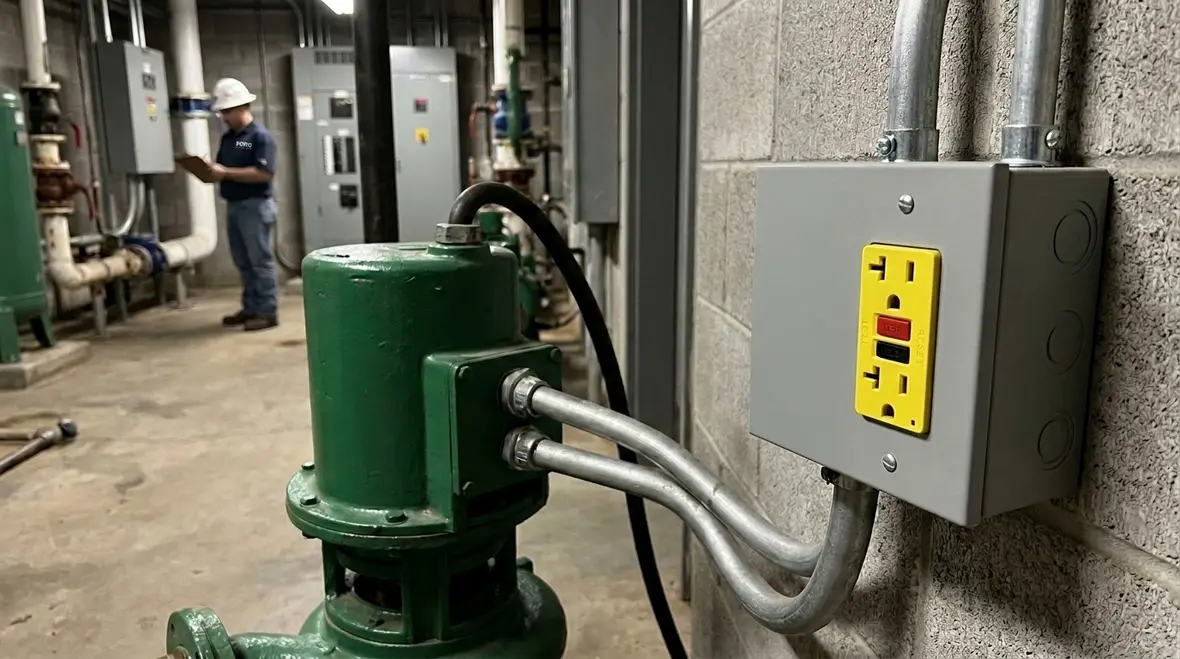 NFPA 70 Section 680.59 nonsubmersible pump GFCI