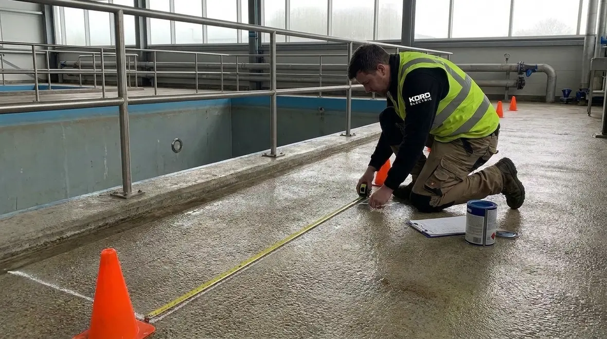 Commercial facility aquatic training zone being evaluated for NEC wet location rules