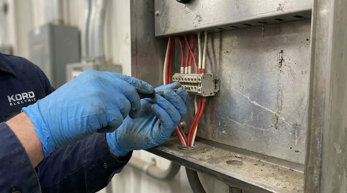 Industrial electrode heating system installed to meet NFPA 70 Section 682.5