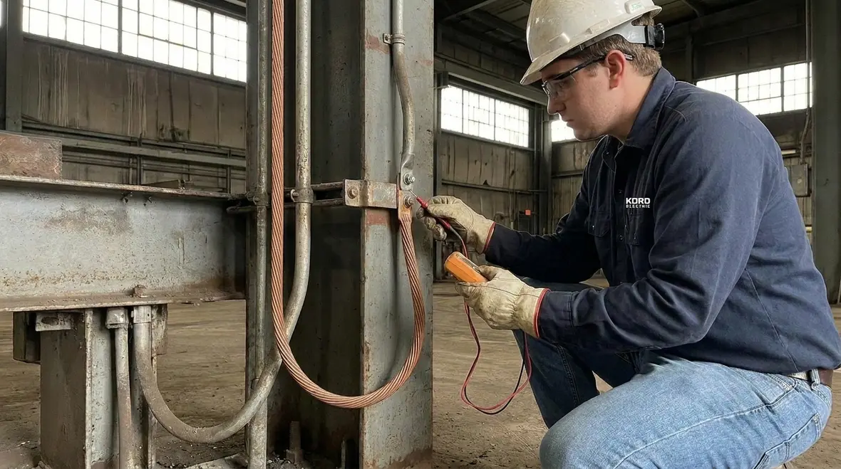 Grounding electrode connections inspected for NEC electrode heating compliance