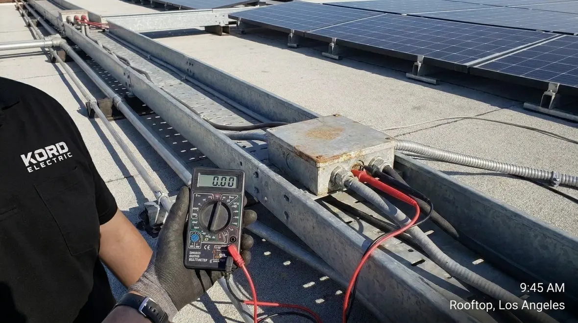 Bonding and grounding connections within a commercial PV station