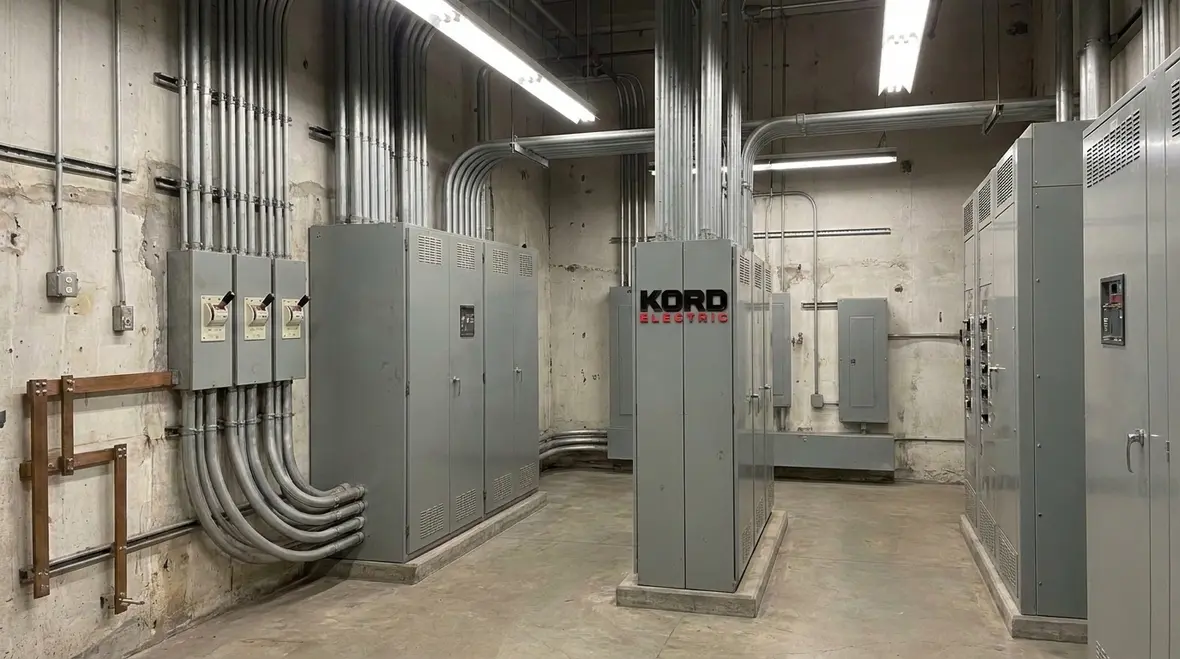 Technicians reviewing NFPA 70 Section 691.7 PV construction conformance plans