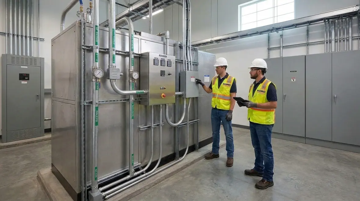 Fuel cell electrical equipment installed per NFPA 70 Section 692.1 in a commercial facility